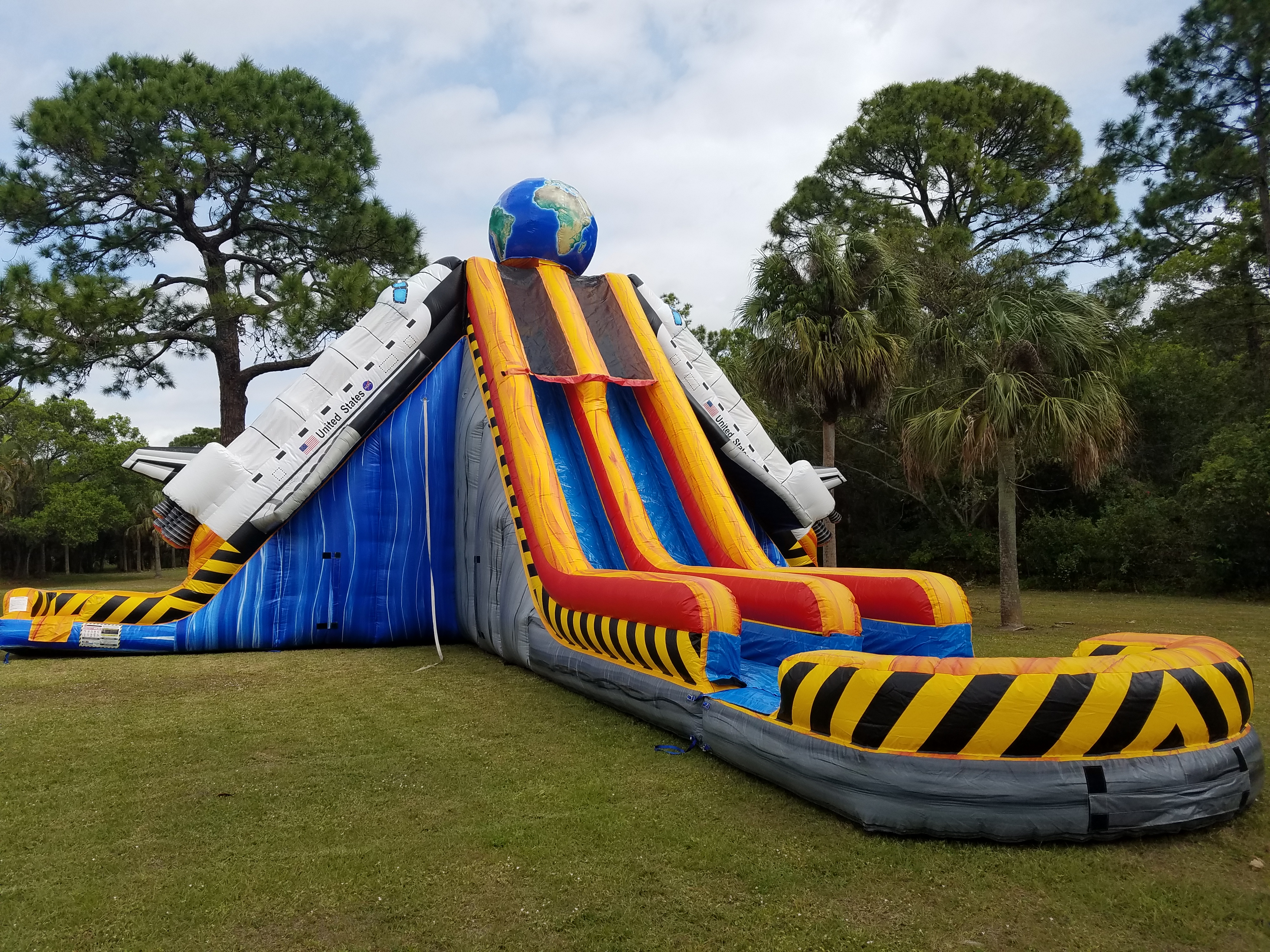 bounce house with slides